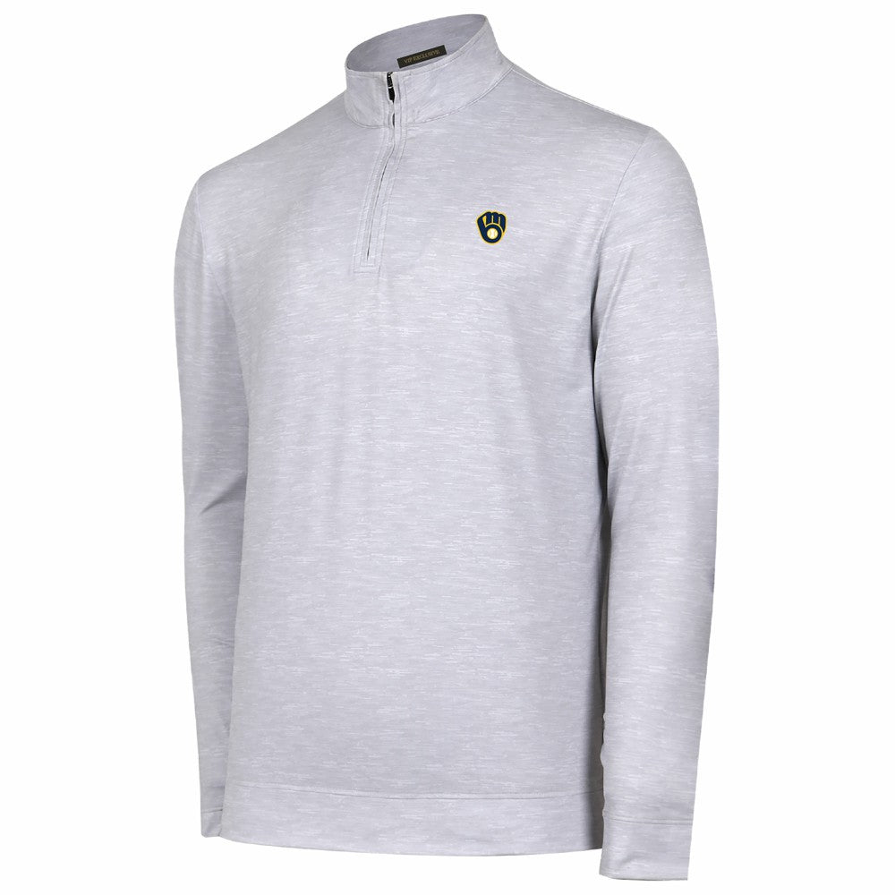 Milwaukee Brewers Sublime Tri-Blend Quarter-Zip Jacket - MLB Jackets