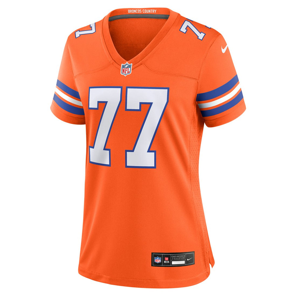 Denver Broncos Quinn Meinerz  Women's Mile High Collection 1977 Throwback Player Game Jersey | NFL Online