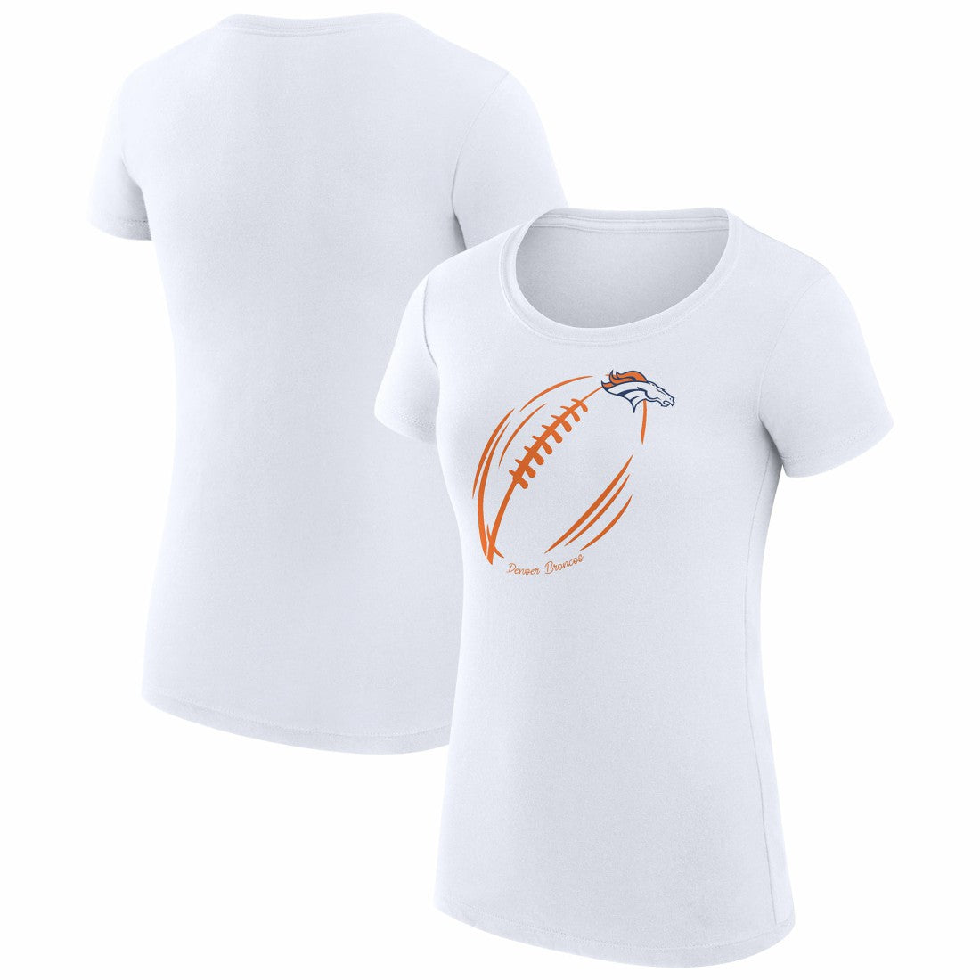 Denver Broncos G-III 4Her by Carl Banks Women's Super-Slim Fit Lightweight Subtle Football T-Shirt | NFL Sale