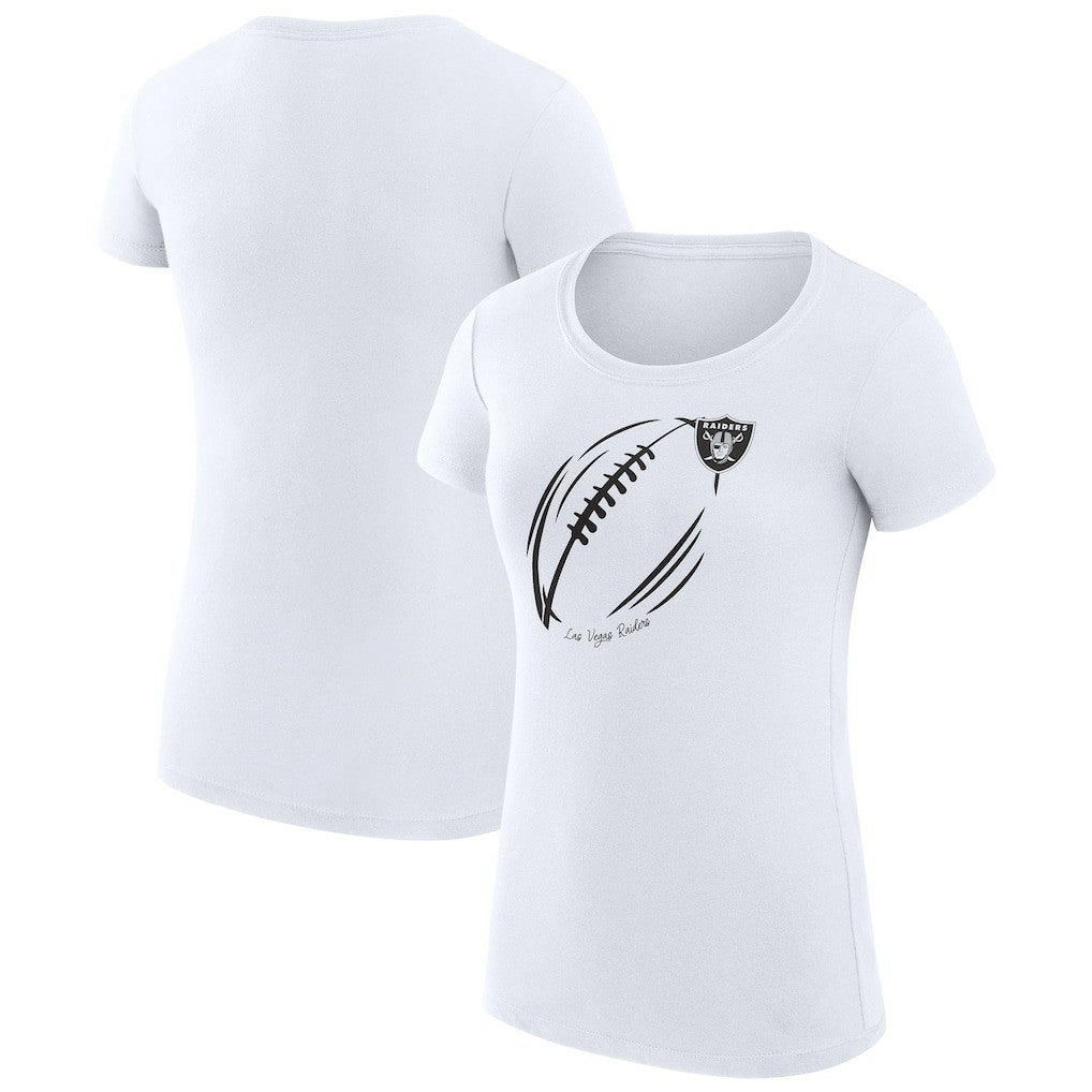 Las Vegas Raiders G-III 4Her by Carl Banks Women's Super-Slim Fit Lightweight Subtle Football T-Shirt | NFL Outlet