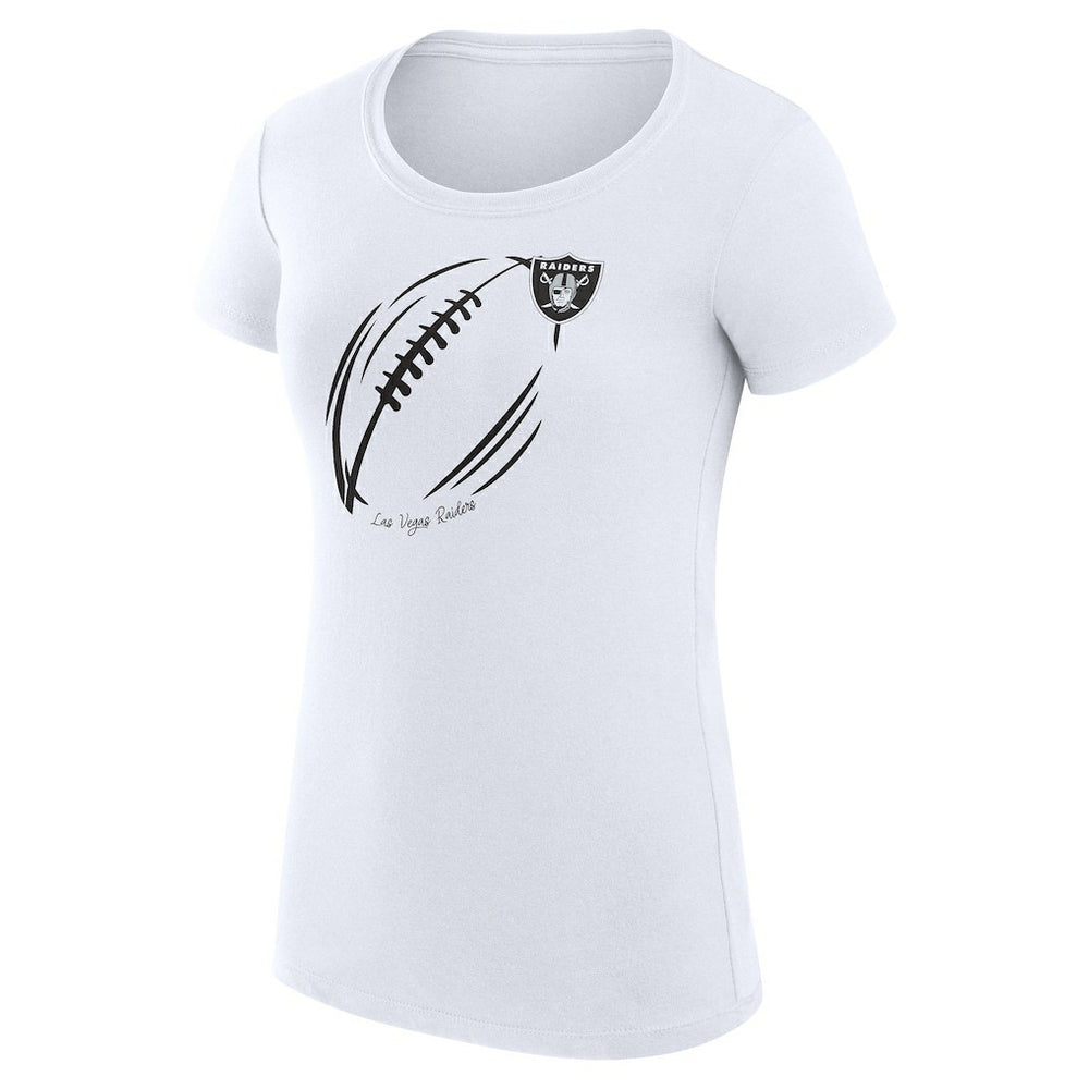 Las Vegas Raiders G-III 4Her by Carl Banks Women's Super-Slim Fit Lightweight Subtle Football T-Shirt | NFL Outlet