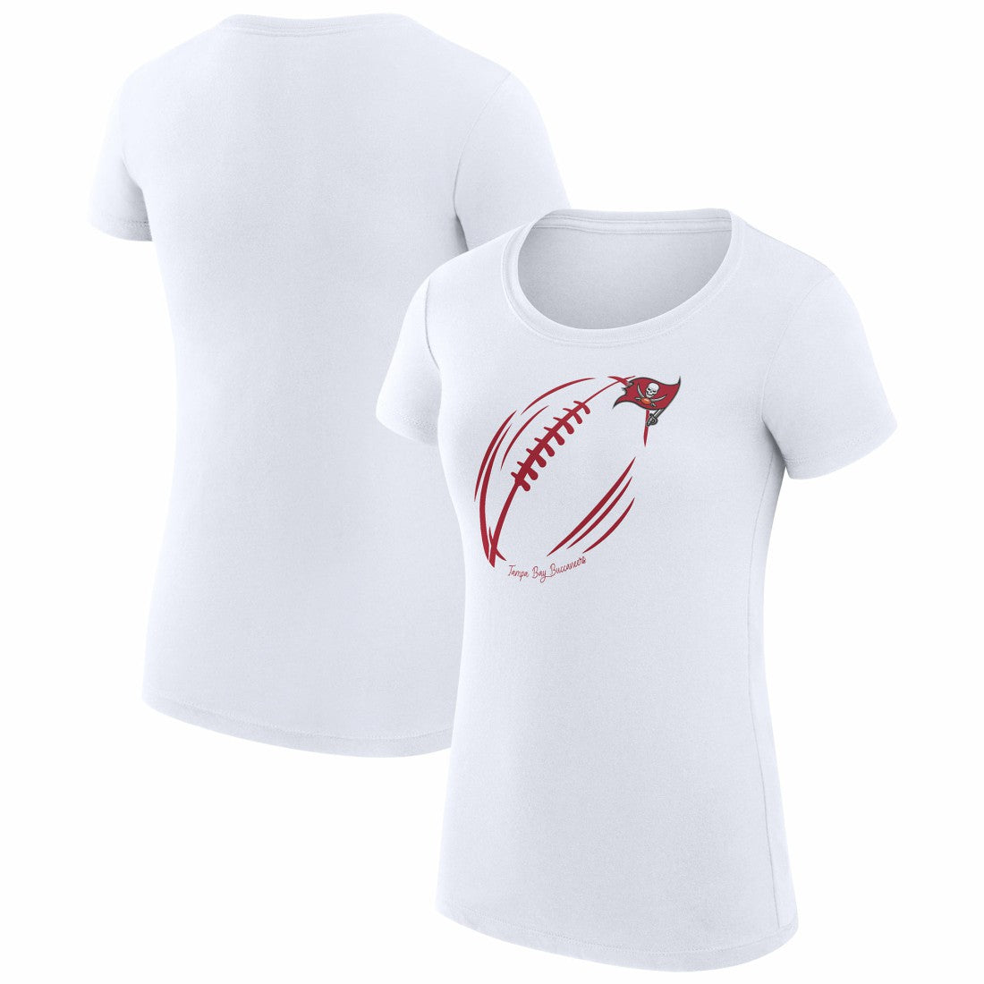 Tampa Bay Buccaneers G-III 4Her by Carl Banks Women's Super-Slim Fit Lightweight Subtle Football T-Shirt | NFL Online