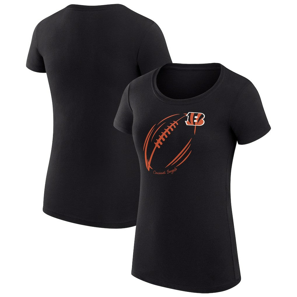 Cincinnati Bengals G-III 4Her by Carl Banks Women's Super-Slim Fit Lightweight Subtle Football T-Shirt | NFL Hot