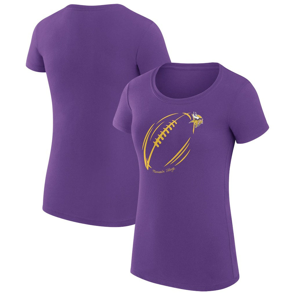 Minnesota Vikings G-III 4Her by Carl Banks Women's Super-Slim Fit Lightweight Subtle Football T-Shirt | NFL New