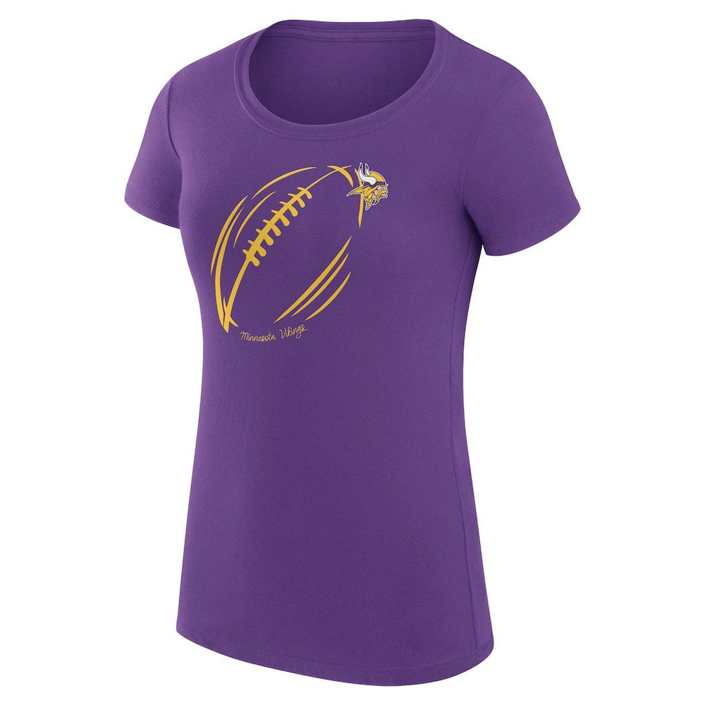 Minnesota Vikings G-III 4Her by Carl Banks Women's Super-Slim Fit Lightweight Subtle Football T-Shirt | NFL New