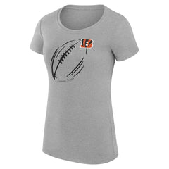 Cincinnati Bengals G-III 4Her by Carl Banks Women's Super-Slim Fit Lightweight Subtle Football T-Shirt | NFL New