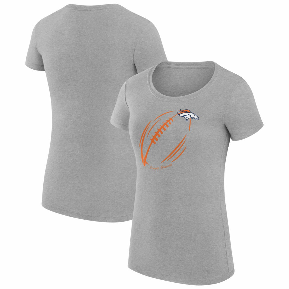 Denver Broncos G-III 4Her by Carl Banks Women's Super-Slim Fit Lightweight Subtle Football T-Shirt | NFL New