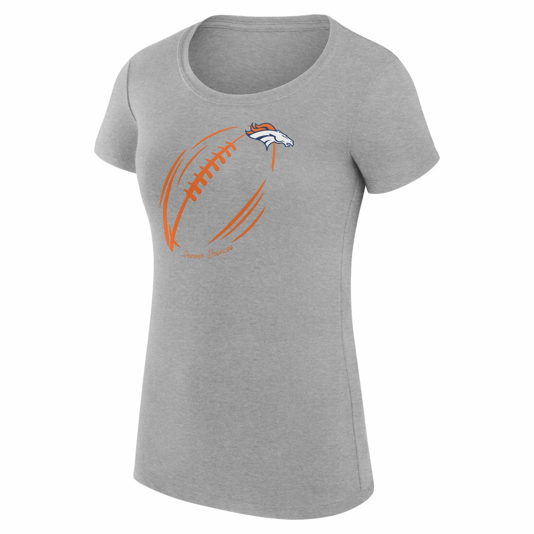 Denver Broncos G-III 4Her by Carl Banks Women's Super-Slim Fit Lightweight Subtle Football T-Shirt | NFL New