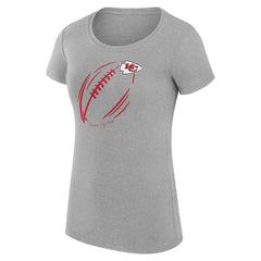 Kansas City Chiefs G-III 4Her by Carl Banks Women's Super-Slim Fit Lightweight Subtle Football T-Shirt | NFL New