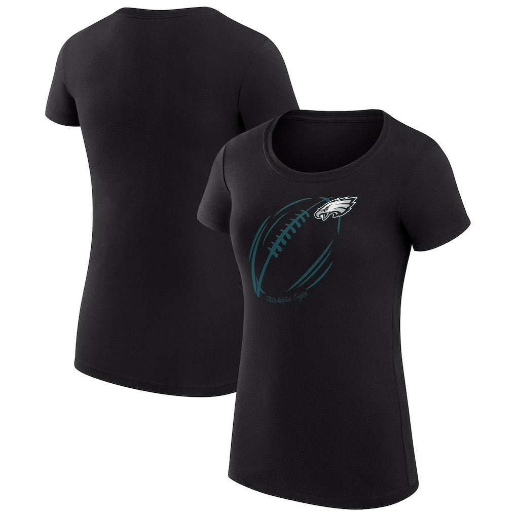 Philadelphia Eagles G-III 4Her by Carl Banks Women's Super-Slim Fit Lightweight Subtle Football T-Shirt | NFL Discount