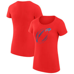 Buffalo Bills G-III 4Her by Carl Banks Women's Super-Slim Fit Lightweight Subtle Football T-Shirt | NFL Sale