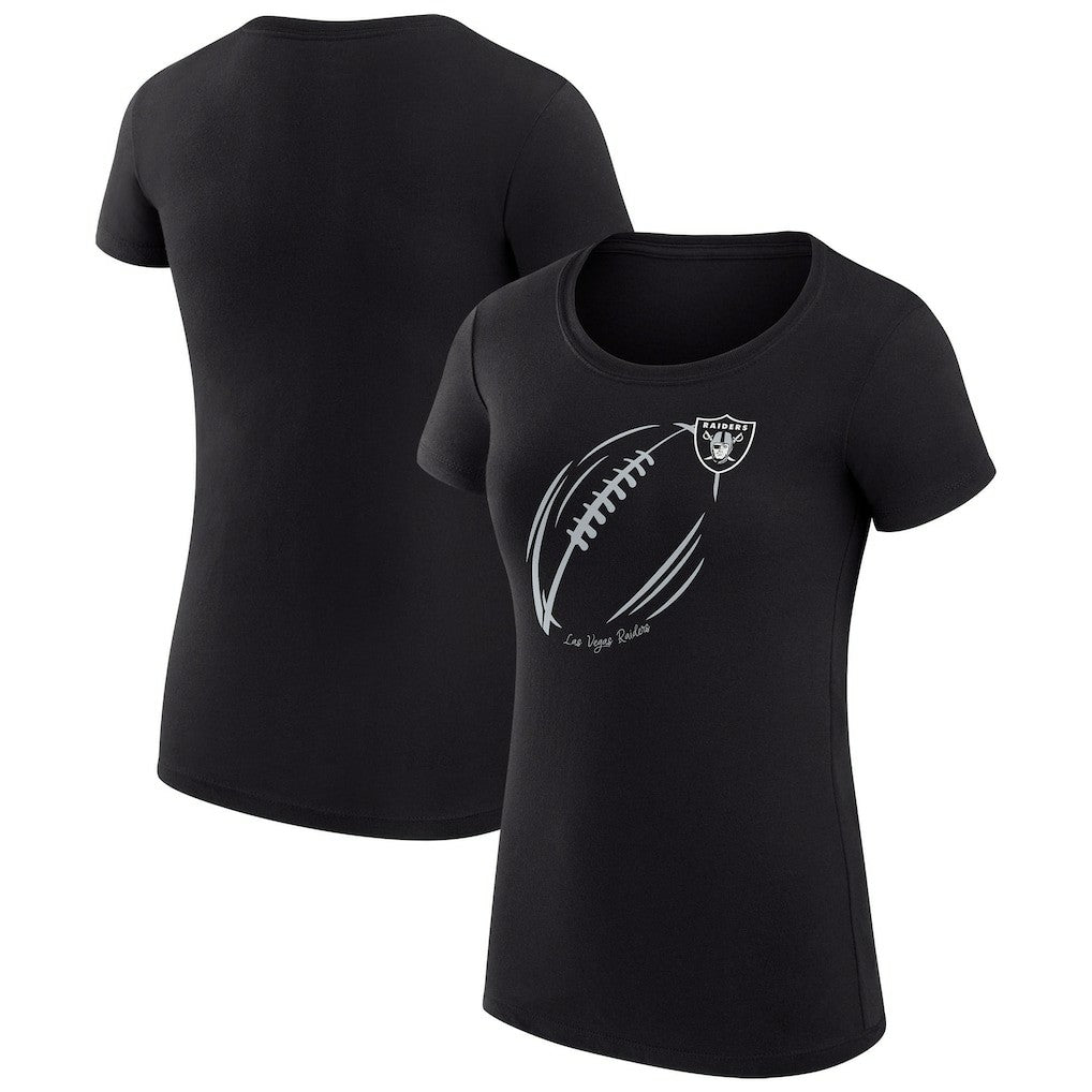 Las Vegas Raiders G-III 4Her by Carl Banks Women's Super-Slim Fit Lightweight Subtle Football T-Shirt | NFL Near me
