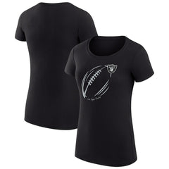 Las Vegas Raiders G-III 4Her by Carl Banks Women's Super-Slim Fit Lightweight Subtle Football T-Shirt | NFL Near me