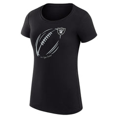 Las Vegas Raiders G-III 4Her by Carl Banks Women's Super-Slim Fit Lightweight Subtle Football T-Shirt | NFL Near me