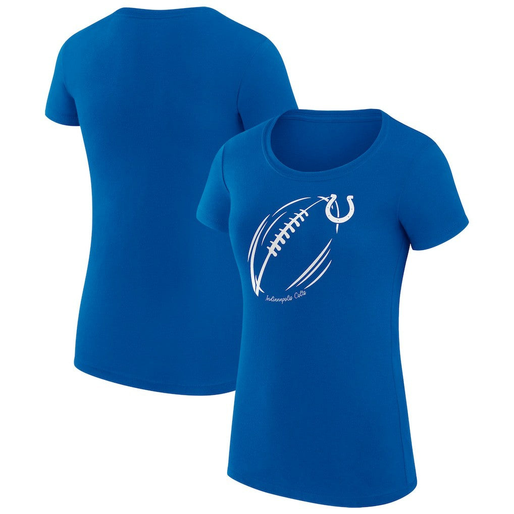 Indianapolis Colts G-III 4Her by Carl Banks Women's Super-Slim Fit Lightweight Subtle Football T-Shirt | NFL Sale