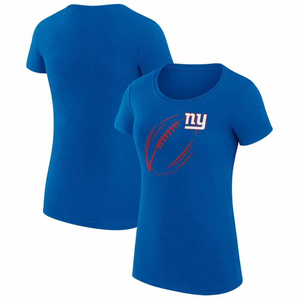 New York Giants G-III 4Her by Carl Banks Women's Super-Slim Fit Lightweight Subtle Football T-Shirt | NFL Sale