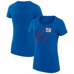 New York Giants G-III 4Her by Carl Banks Women's Super-Slim Fit Lightweight Subtle Football T-Shirt | NFL Sale