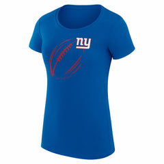 New York Giants G-III 4Her by Carl Banks Women's Super-Slim Fit Lightweight Subtle Football T-Shirt | NFL Sale