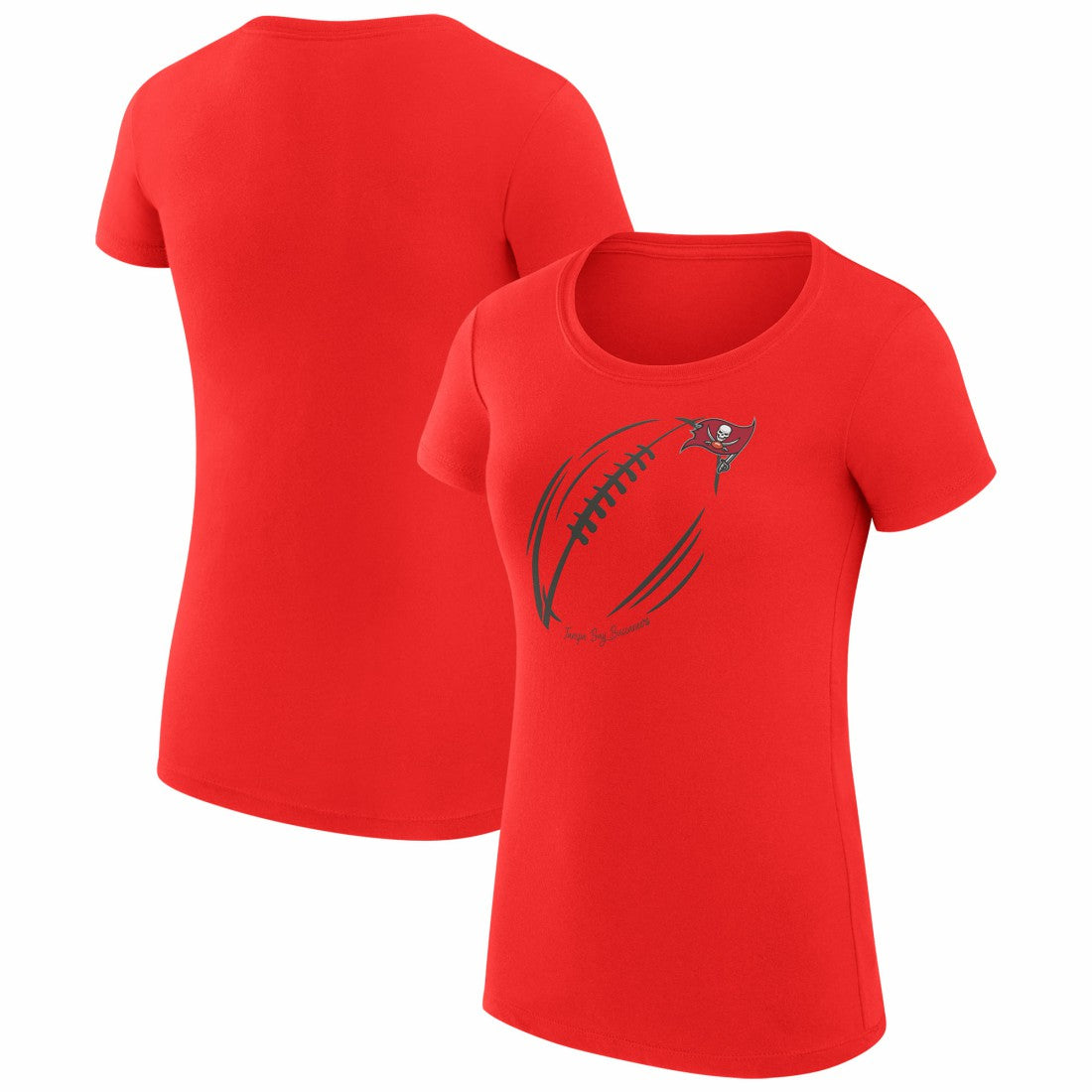 Tampa Bay Buccaneers G-III 4Her by Carl Banks Women's Super-Slim Fit Lightweight Subtle Football T-Shirt | NFL Online
