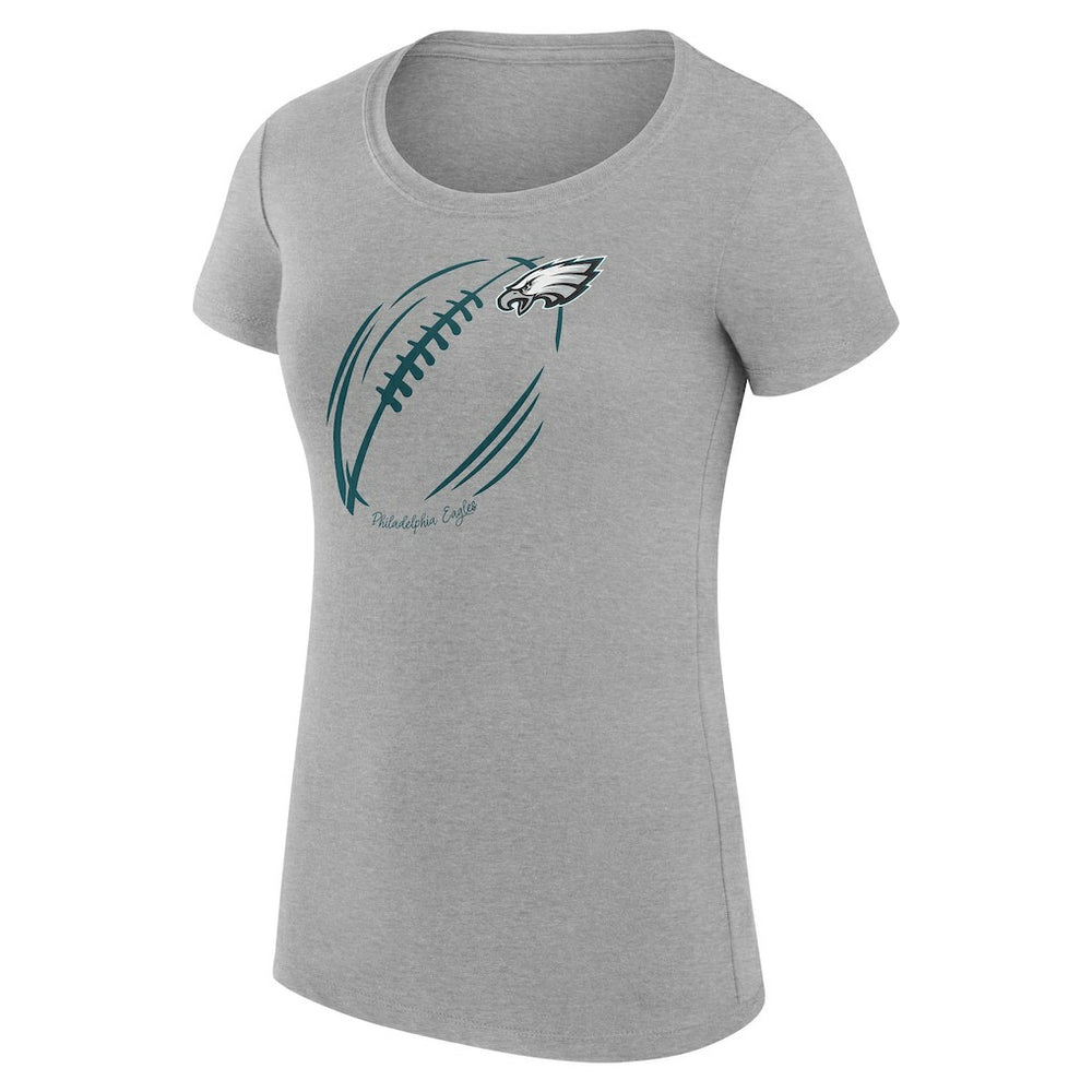 Philadelphia Eagles G-III 4Her by Carl Banks Women's Super-Slim Fit Lightweight Subtle Football T-Shirt | NFL Sale