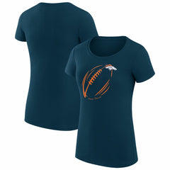 Denver Broncos G-III 4Her by Carl Banks Women's Super-Slim Fit Lightweight Subtle Football T-Shirt | NFL Discount