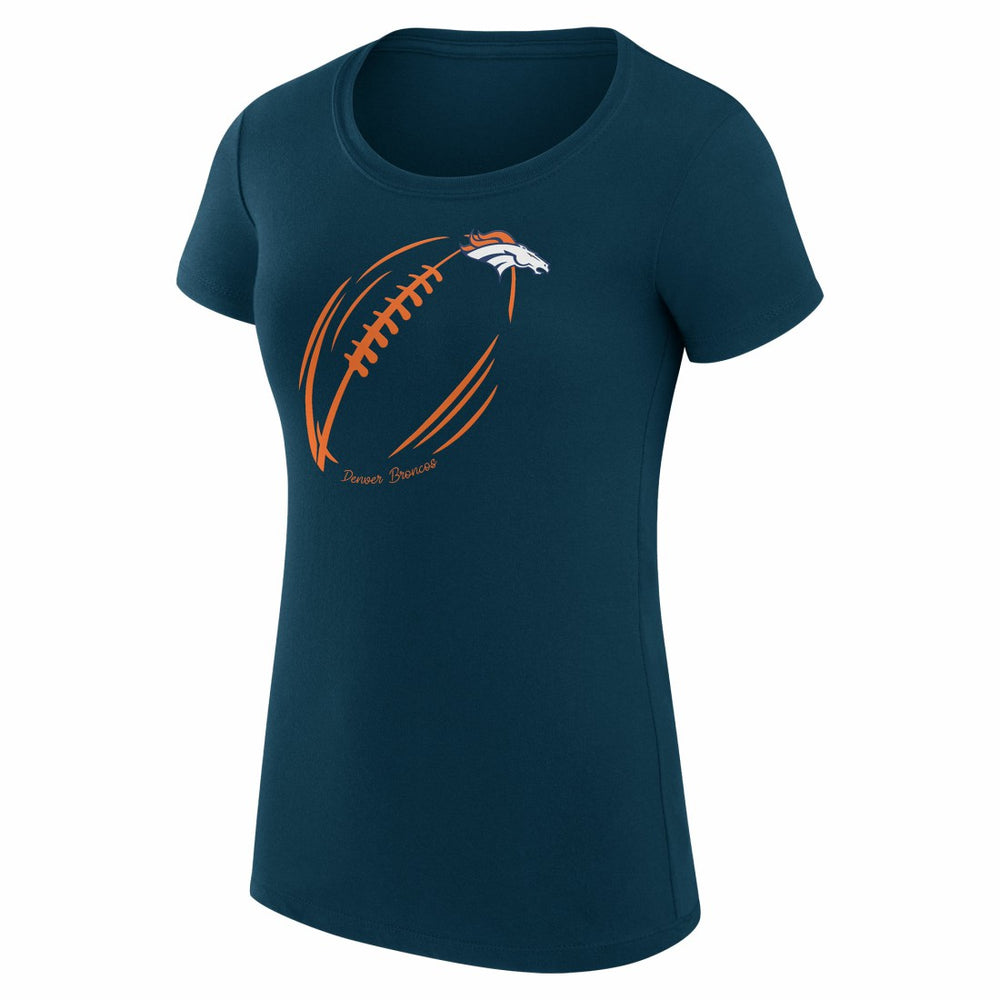 Denver Broncos G-III 4Her by Carl Banks Women's Super-Slim Fit Lightweight Subtle Football T-Shirt | NFL Discount