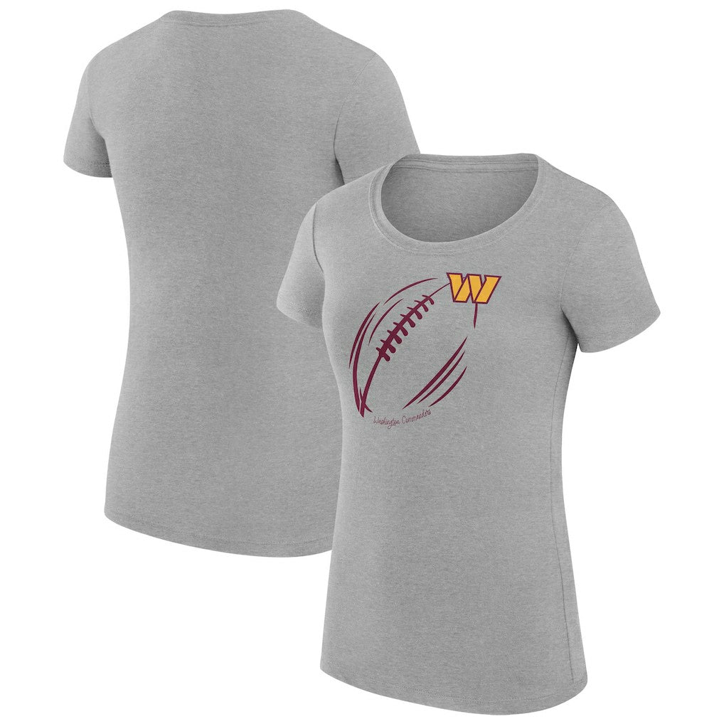 Washington Commanders G-III 4Her by Carl Banks Women's Super-Slim Fit Lightweight Subtle Football T-Shirt | NFL Outlet