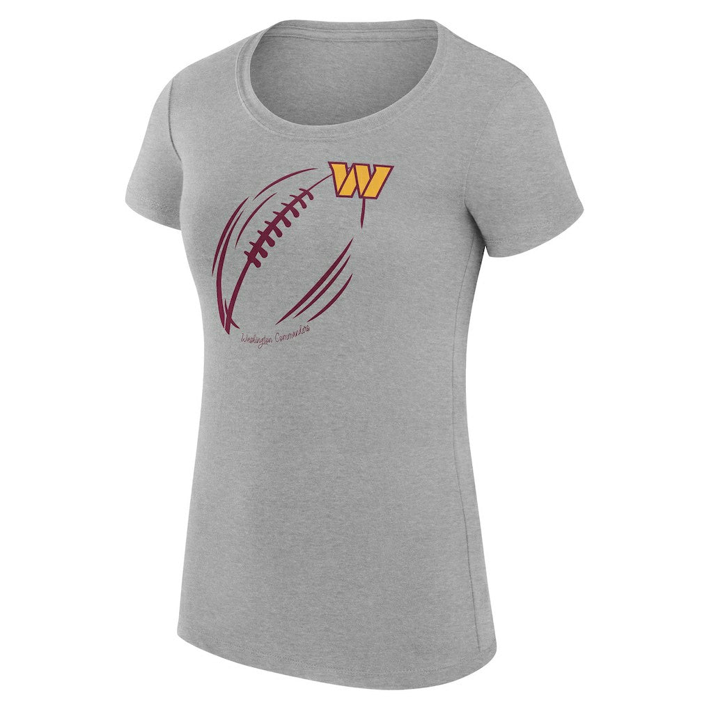 Washington Commanders G-III 4Her by Carl Banks Women's Super-Slim Fit Lightweight Subtle Football T-Shirt | NFL Outlet