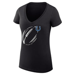 Indianapolis Colts G-III 4Her by Carl Banks Women's Super-Slim Fit Lightweight Subtle Football V-Neck T-Shirt | NFL Near me