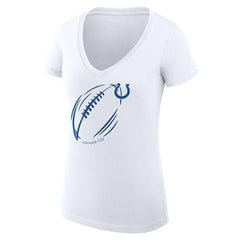 Indianapolis Colts G-III 4Her by Carl Banks Women's Super-Slim Fit Lightweight Subtle Football V-Neck T-Shirt | NFL Hot