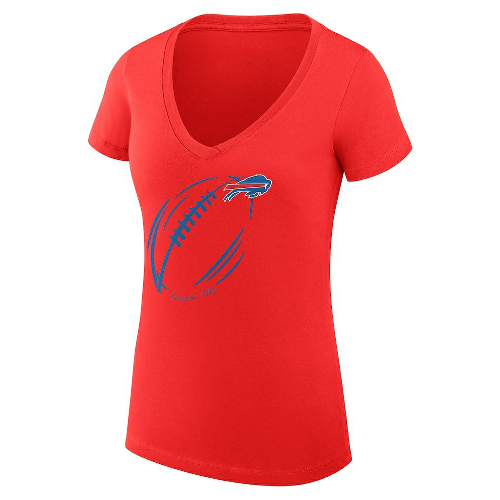 Buffalo Bills G-III 4Her by Carl Banks Women's Super-Slim Fit Lightweight Subtle Football V-Neck T-Shirt | NFL Discount
