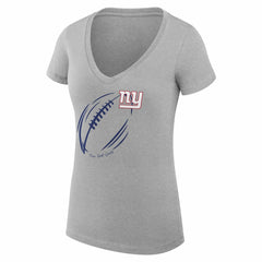 New York Giants G-III 4Her by Carl Banks Women's Super-Slim Fit Lightweight Subtle Football V-Neck T-Shirt | NFL Near me