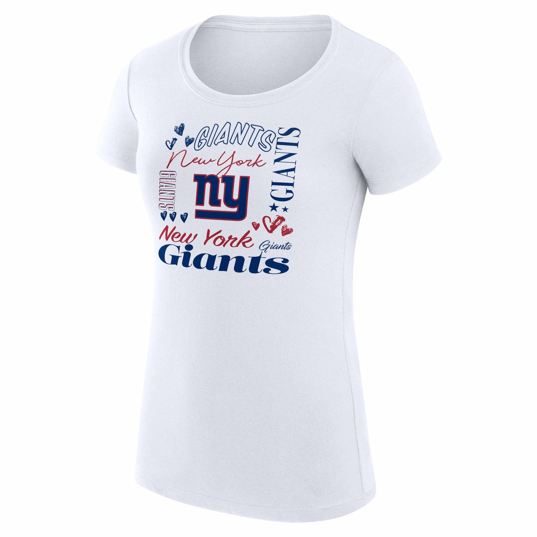 New York Giants G-III 4Her by Carl Banks Women's Super-Slim Fit Lightweight Collage Team T-Shirt | NFL Discount