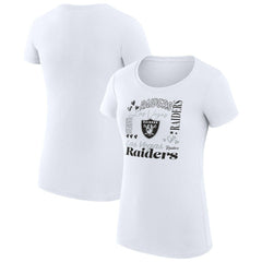 Las Vegas Raiders G-III 4Her by Carl Banks Women's Super-Slim Fit Lightweight Collage Team T-Shirt | NFL On sale