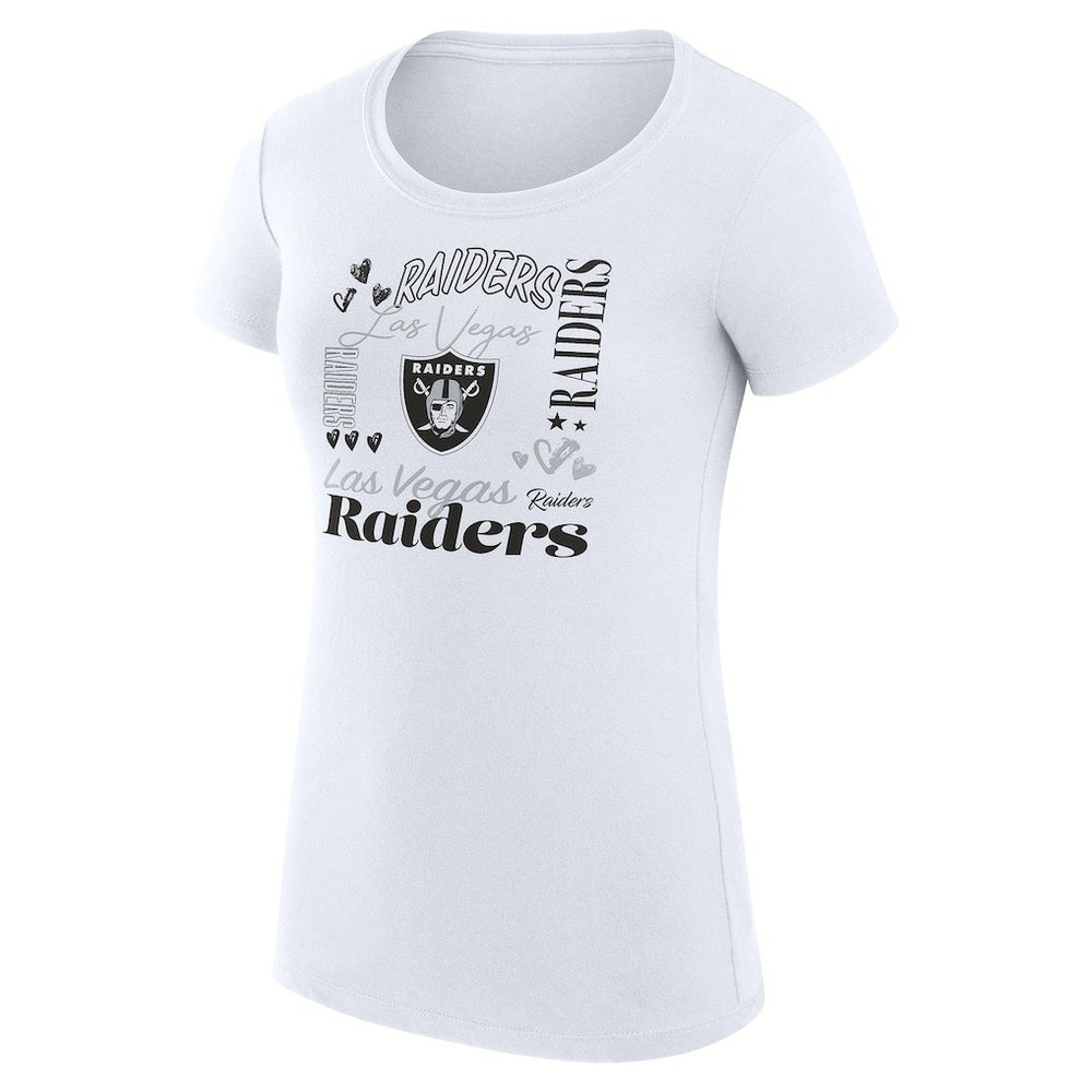 Las Vegas Raiders G-III 4Her by Carl Banks Women's Super-Slim Fit Lightweight Collage Team T-Shirt | NFL On sale
