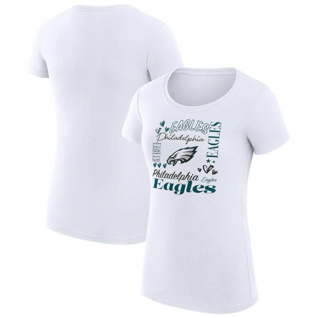 Philadelphia Eagles G-III 4Her by Carl Banks Women's Super-Slim Fit Lightweight Collage Team T-Shirt | NFL Online