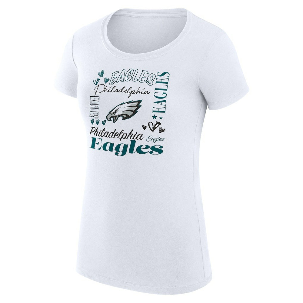 Philadelphia Eagles G-III 4Her by Carl Banks Women's Super-Slim Fit Lightweight Collage Team T-Shirt | NFL Online