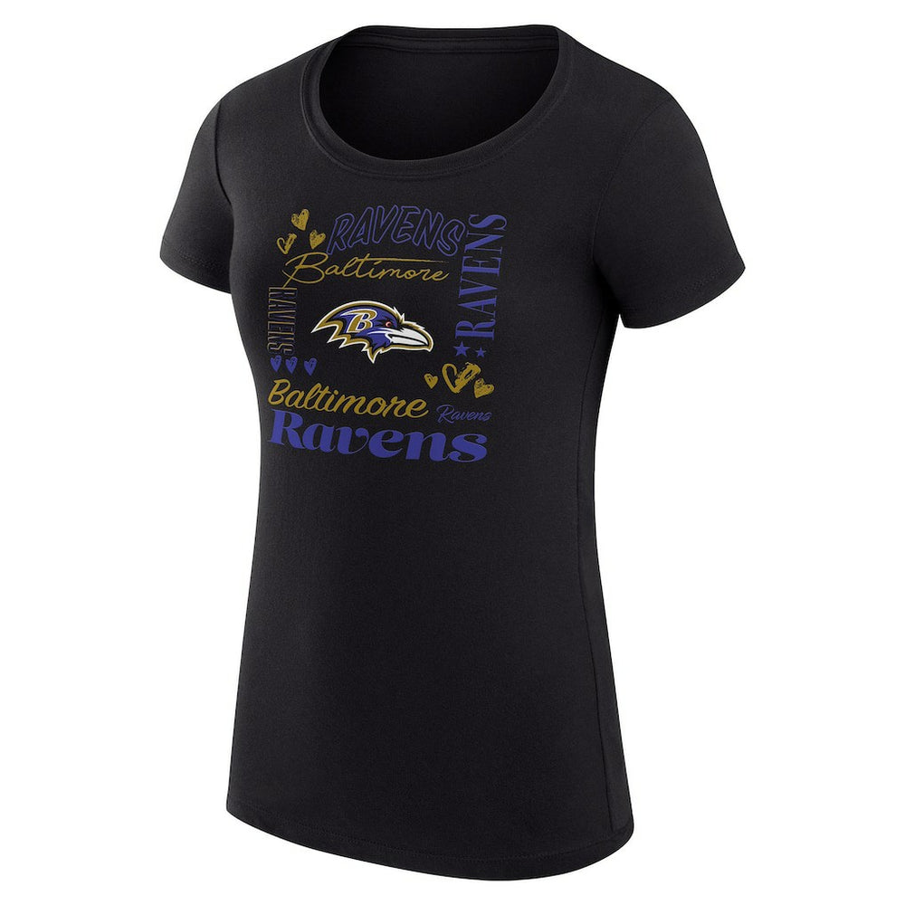 Baltimore Ravens G-III 4Her by Carl Banks Women's Super-Slim Fit Lightweight Collage Team T-Shirt | NFL Outlet