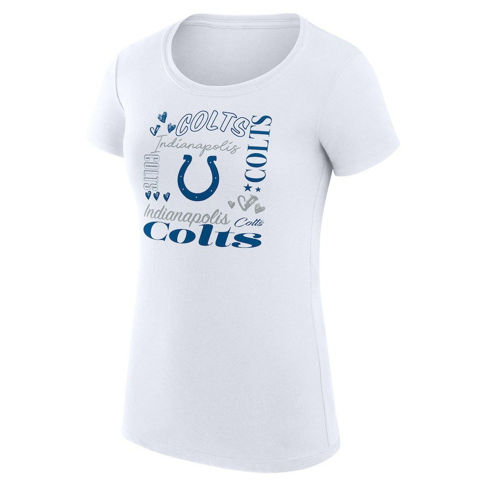 Indianapolis Colts G-III 4Her by Carl Banks Women's Super-Slim Fit Lightweight Collage Team T-Shirt | NFL On sale