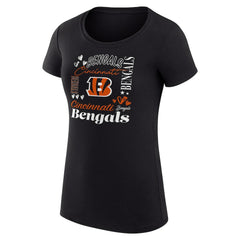 Cincinnati Bengals G-III 4Her by Carl Banks Women's Super-Slim Fit Lightweight Collage Team T-Shirt | NFL Hot
