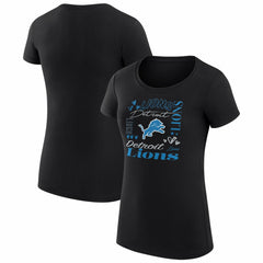 Detroit Lions G-III 4Her by Carl Banks Women's Super-Slim Fit Lightweight Collage Team T-Shirt | NFL Online