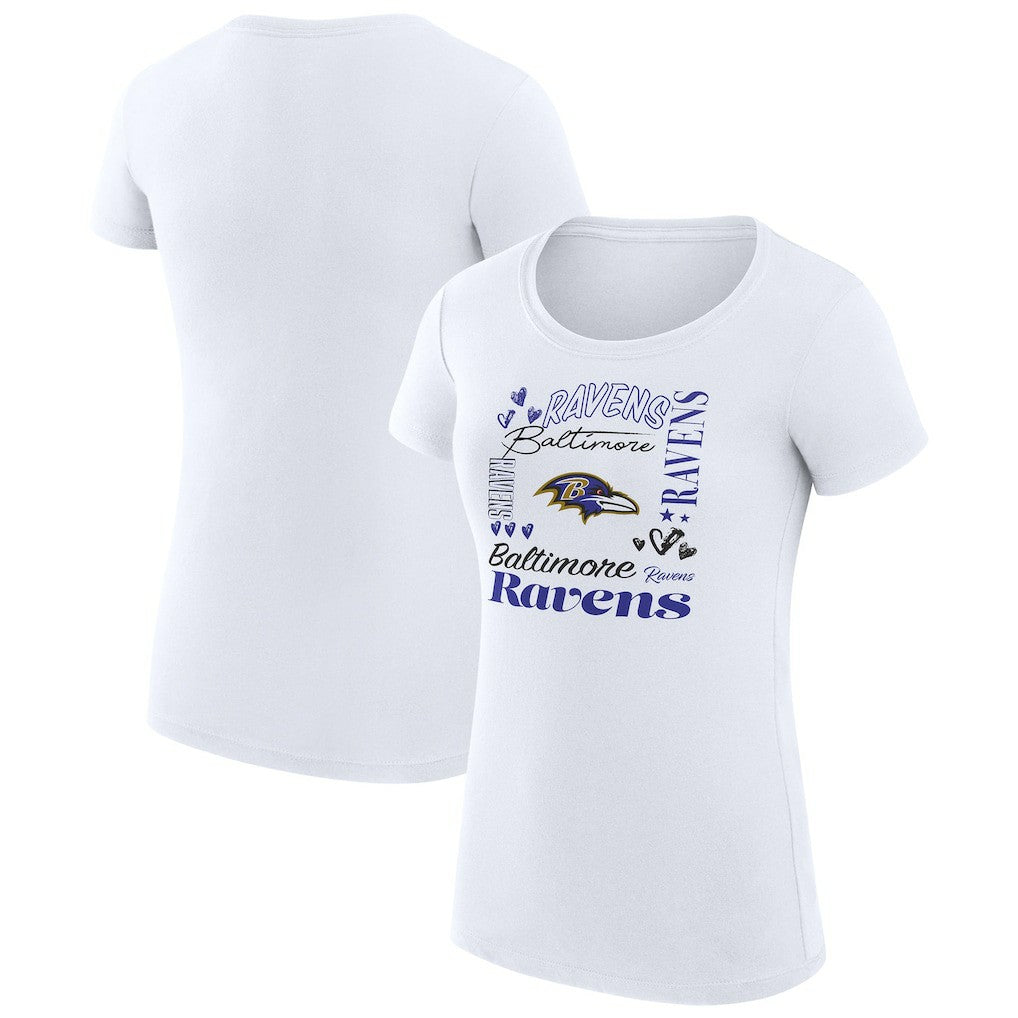 Baltimore Ravens G-III 4Her by Carl Banks Women's Super-Slim Fit Lightweight Collage Team T-Shirt | NFL Online