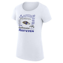 Baltimore Ravens G-III 4Her by Carl Banks Women's Super-Slim Fit Lightweight Collage Team T-Shirt | NFL Online