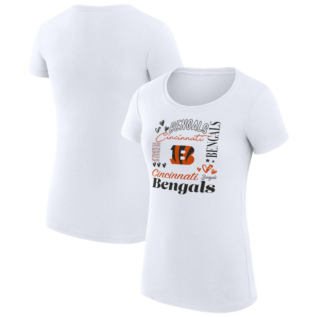 Cincinnati Bengals G-III 4Her by Carl Banks Women's Super-Slim Fit Lightweight Collage Team T-Shirt | NFL Discount