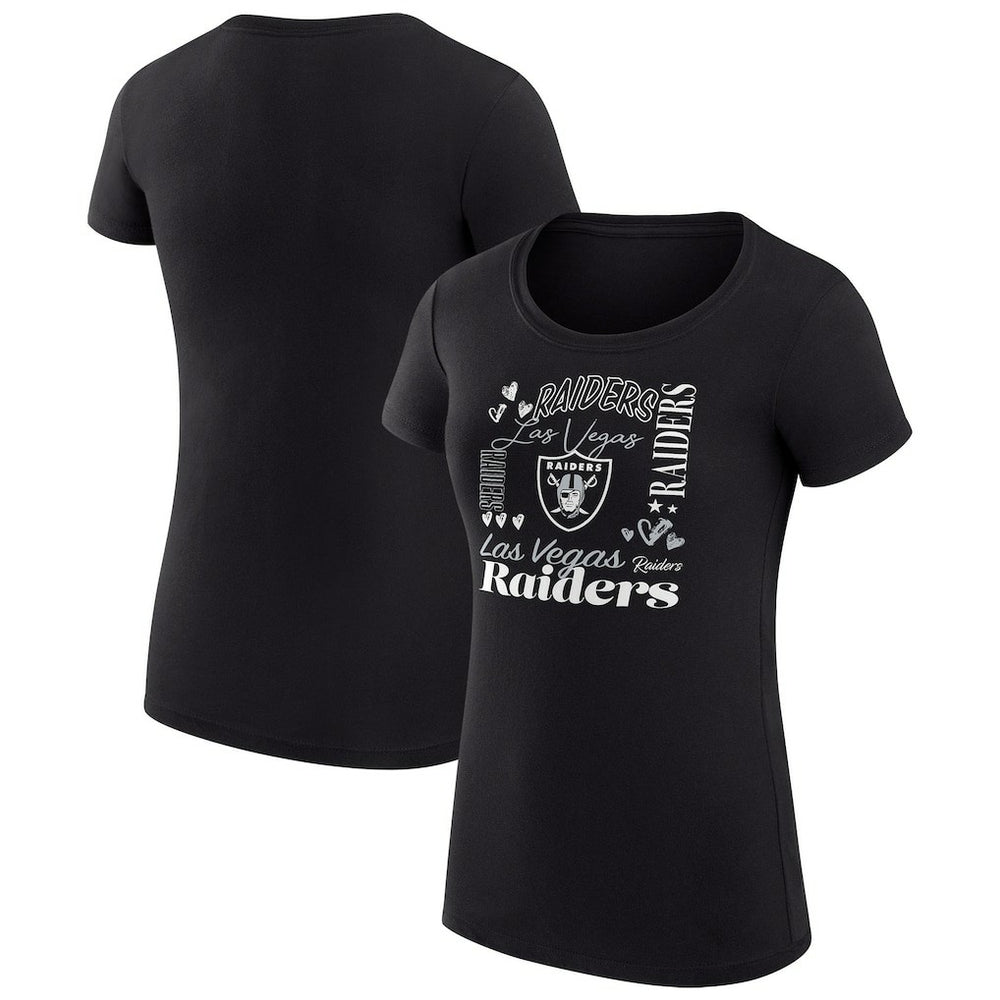 Las Vegas Raiders G-III 4Her by Carl Banks Women's Super-Slim Fit Lightweight Collage Team T-Shirt | NFL US
