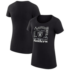 Las Vegas Raiders G-III 4Her by Carl Banks Women's Super-Slim Fit Lightweight Collage Team T-Shirt | NFL US
