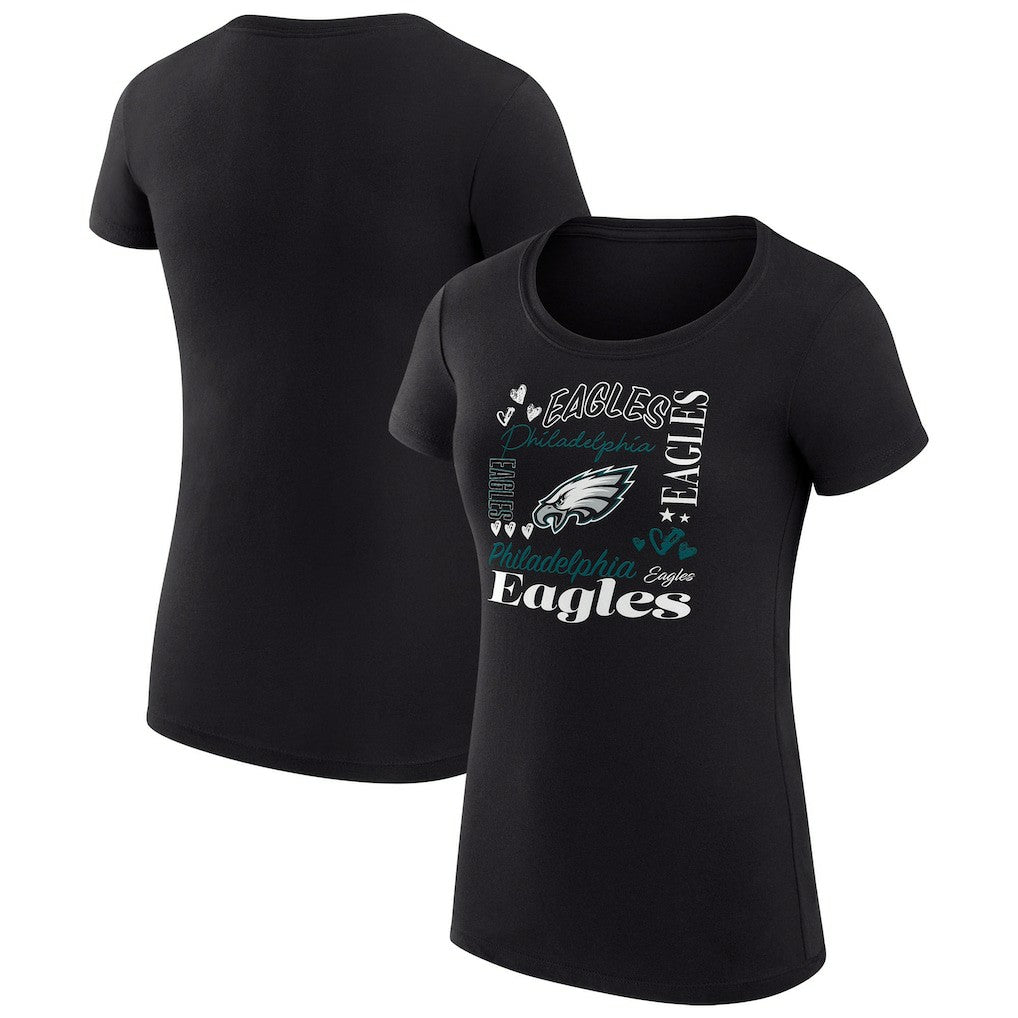 Philadelphia Eagles G-III 4Her by Carl Banks Women's Super-Slim Fit Lightweight Collage Team T-Shirt | NFL New
