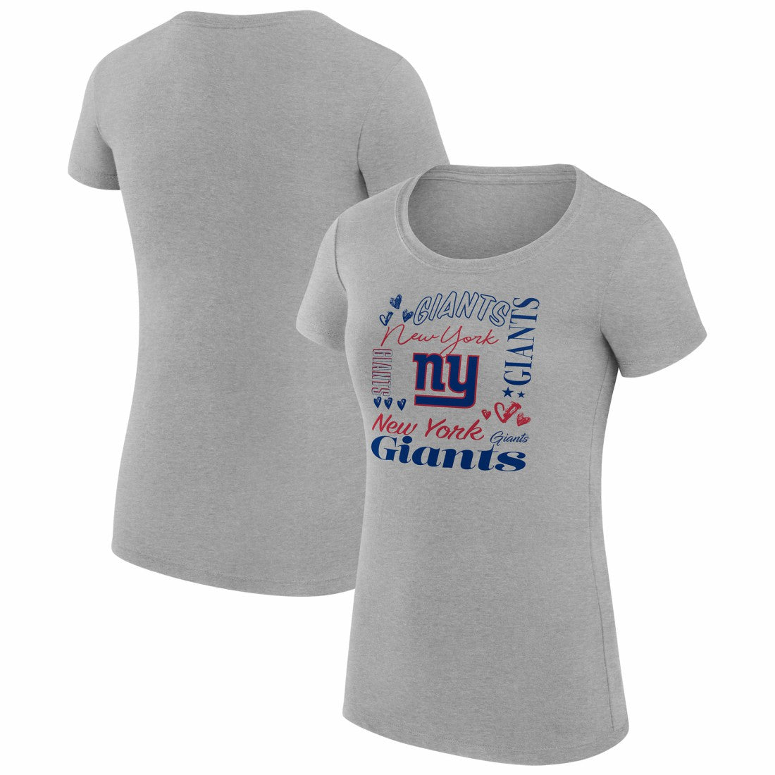 New York Giants G-III 4Her by Carl Banks Women's Super-Slim Fit Lightweight Collage Team T-Shirt | NFL New