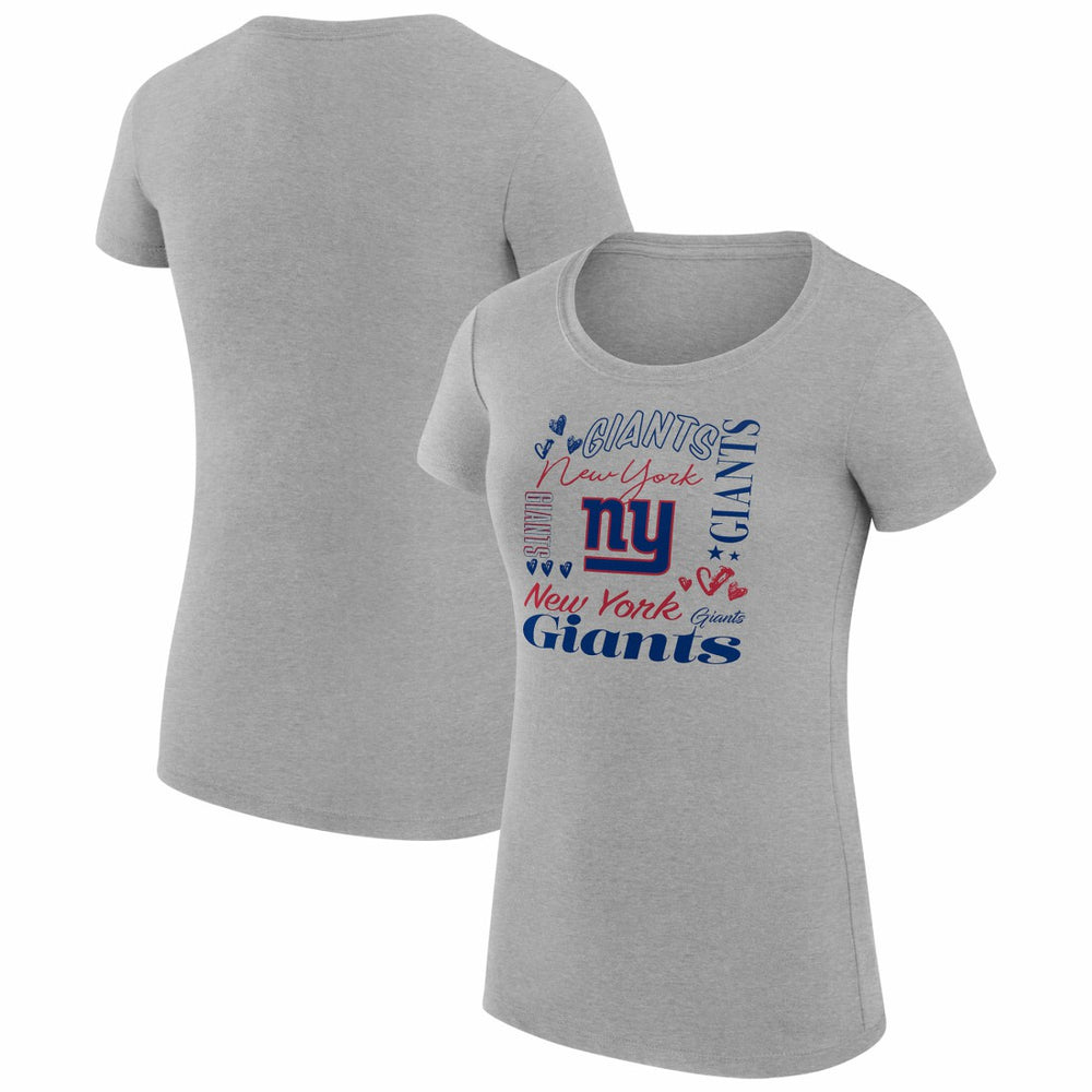 New York Giants G-III 4Her by Carl Banks Women's Super-Slim Fit Lightweight Collage Team T-Shirt | NFL New