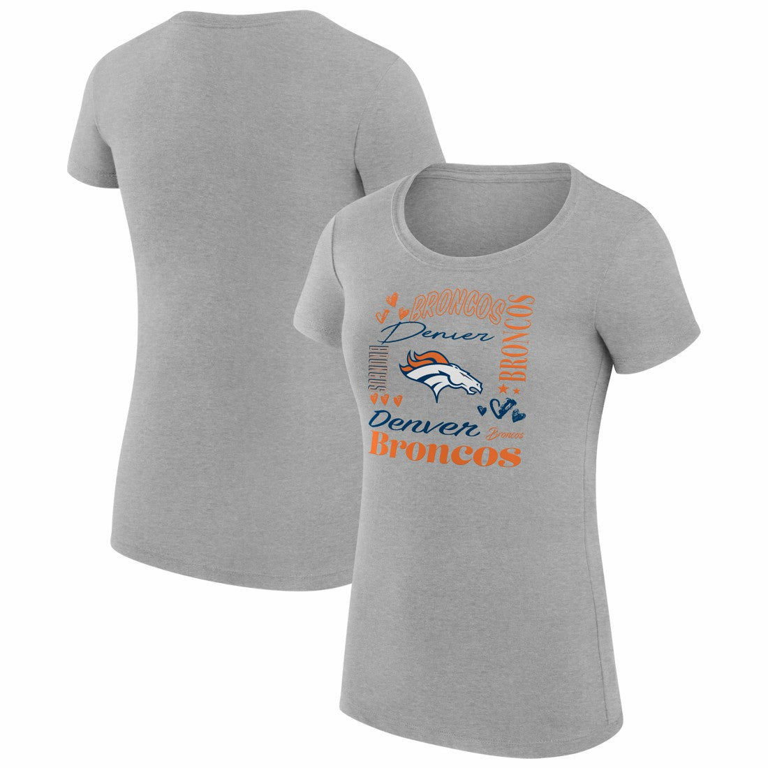 Denver Broncos G-III 4Her by Carl Banks Women's Super-Slim Fit Lightweight Collage Team T-Shirt | NFL US